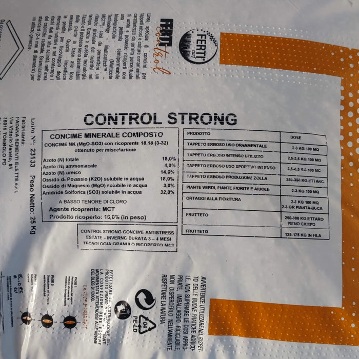 control strong concime per prato 4 stagioni sacco da 25 kg 